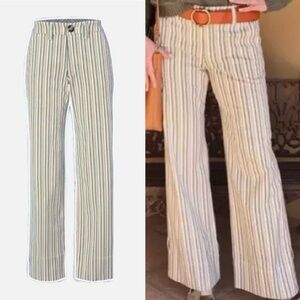Cabi Convertible Trouser Island Stripe Pant Wide Leg
Ankle Tie, Size 4